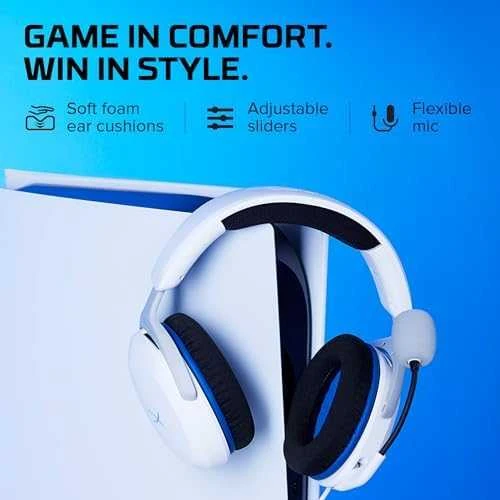 HyperX Cloud Stinger 2 Core Gaming žaidimų ausinės, skirtos PS konsolėms, Baltos