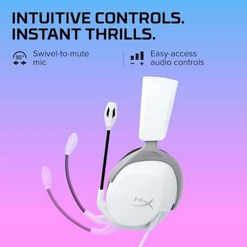 HyperX Cloud Stinger 2 Core Gaming žaidimų ausinės, skirtos PS konsolėms, Baltos