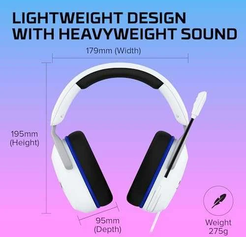 HyperX Cloud Stinger 2 Core Gaming žaidimų ausinės, skirtos PS konsolėms, Baltos