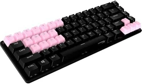 Pakaitiniai klavišai HyperX Rubber Keycaps, rožinės spalvos (US)