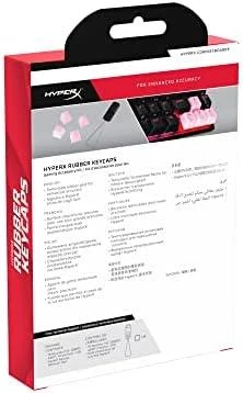 Pakaitiniai klavišai HyperX Rubber Keycaps, rožinės spalvos (US)