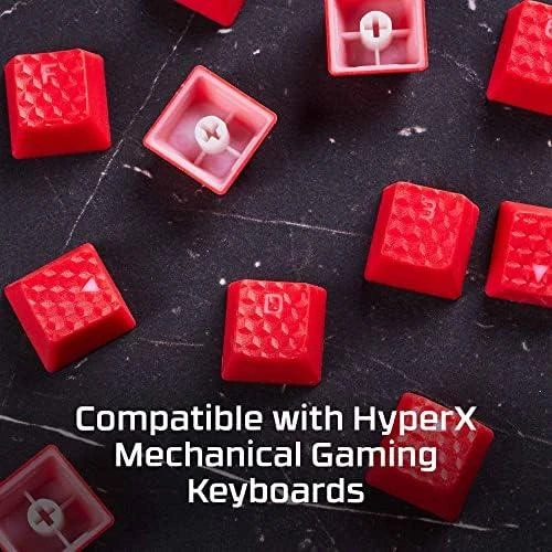 Pakaitiniai klavišai HyperX Rubber Keycaps, rožinės spalvos (US)