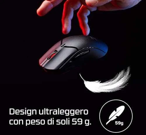Hewlett Packard (HP) HP HyperX Pulsefire Haste 2 Mini Wireless Juodas Pelė žaidimams