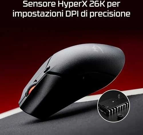 Hewlett Packard (HP) HP HyperX Pulsefire Haste 2 Mini Wireless Juodas Pelė žaidimams