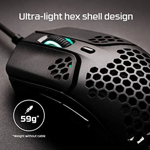 Žaidimų pelė HyperX Pulsefire Haste, Juoda/Raudona