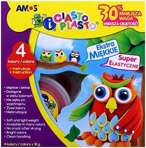 Modelinas Amos iClay, 18g x 4-spalvų