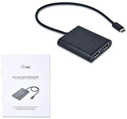 I-TEC USB C prie Dual DisplayPort Video Adapteris 2x DisplayPort 4K Ultra HD suderinamas su Thunderbolt 3