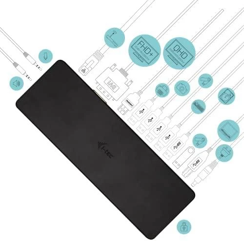 I-TEC USB 3.0 USB-C dviguba Ekrano prijungimo stotis HDMI DVI + VGA