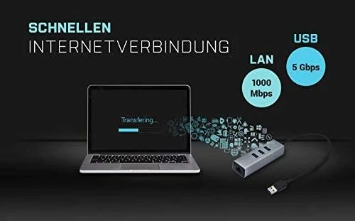 I-tec Metal U3METALG3HUB sąsajos šakotuvas USB 3.2 Gen 1 (3.1 Gen 1) Type-A 5000 Mbit/ai Pilka