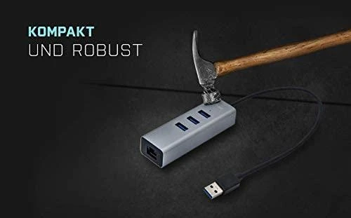 I-tec Metal U3METALG3HUB sąsajos šakotuvas USB 3.2 Gen 1 (3.1 Gen 1) Type-A 5000 Mbit/ai Pilka