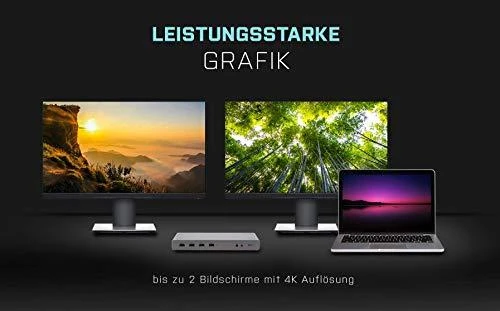 I-TEC USB 3.0 / USB-C Dualdock 1x 5K 2x 4K 60Hz 2x HDMI 2x DP 1x GLAN 6x USB 3.0 1x Audio / Mic Jack Kensington, suderinamas su TB 3