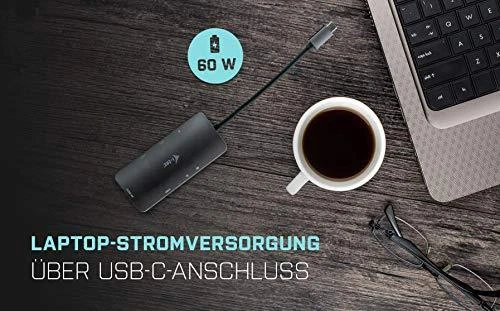 I-TEC USB C metalinis nano dokas 1xHDMI 4K 1xSD kortelių skaitytuvas 1xmicroSDCardreader 3xUSB 3.0 prievadas 1xUSB-C PD suderinamas su T