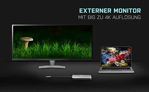 I-TEC USB C metalinis nano dokas 1xHDMI 4K 1xSD kortelių skaitytuvas 1xmicroSDCardreader 3xUSB 3.0 prievadas 1xUSB-C PD suderinamas su T