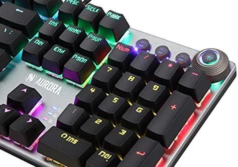 Mechaninė žaidimų klaviatūra IBOX AURORA K-4 IKGMK4, su pašvietimu, US išdėstymas, KRGD Red Switch