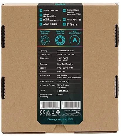 Iceberg Thermal Wentylator Iceberg IceGALE ARGB 120 mm Juodas (ICEGALE12A-E0A)
