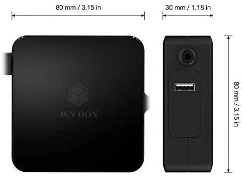 RAD ICY BOX IB-PS101-PD , Išmanusis telefonas, Planšetinis kompiuteris Juoda AC Vidaus