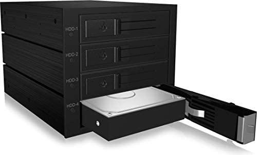 Icy Box RaidSonic ICYBOX Backplane 4x SAS/SATA 3.5 HDD, skirtas 3x5.25 skyriui Hot Swap Trayless MiniSAS jungtis Juodas
