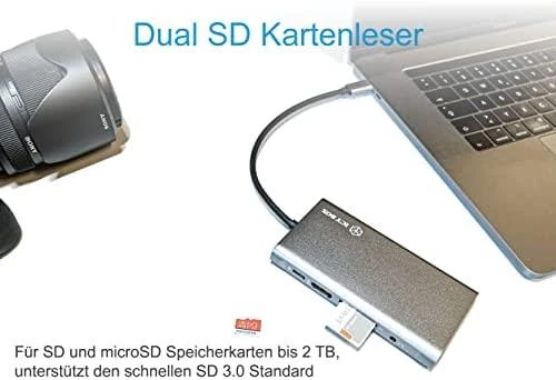 Icy Box IB-DK4040-CPD USB Type-C™ prijungimo stotis su dviem vaizdo sąsajomis | Raidsonic