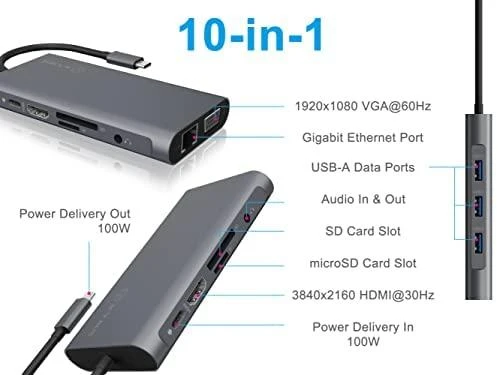 Icy Box IB-DK4040-CPD USB Type-C™ prijungimo stotis su dviem vaizdo sąsajomis | Raidsonic