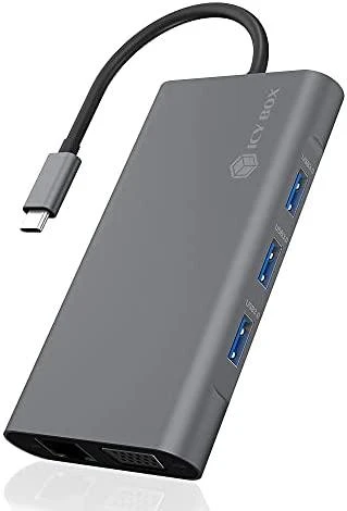 Icy Box IB-DK4040-CPD USB Type-C™ prijungimo stotis su dviem vaizdo sąsajomis | Raidsonic