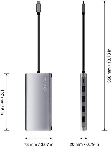 „RaidSonic ICY BOX IB-DK4050-CPD“ prijungimo stotis „12 viename“ C tipo USB dokas su PD 100 W