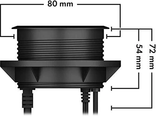 ICY BOX stalo stebulė 4x USB 3.0 Type-A su garso įvestimi/išvestimi ir Schuko Socket CEE 7/3 skersmens 80 mm Juodas