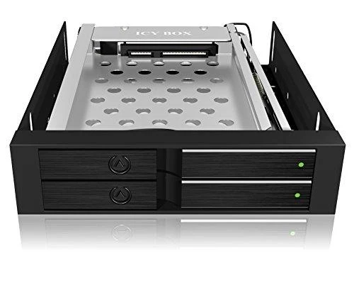 ICYBOX IB-2227StS Icy Box Mobilus stovas skirtas 2x 2.5 SATA HDD arba SSD, Juodas