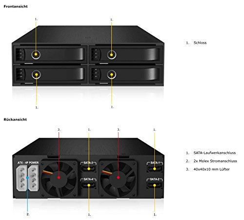 RaidSonic ICY BOX Backplane 4x2.5 SAS/SATA HDD 1x5.25 lizde MiniSAS Host 12Gbit/s Juodas