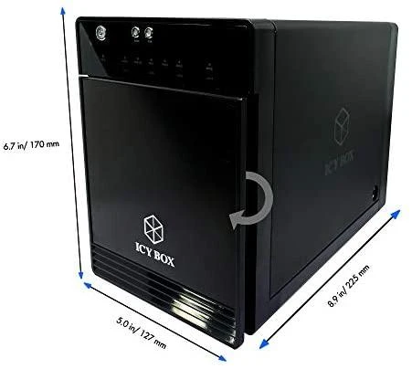 ICY BOX IB-3740-C31 USB 3.1 Type-C SINGLE korpusas, skirtas 4x2,5/3,5 colio SATA HDD / SSD diskams