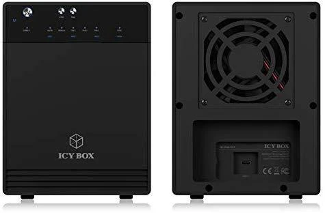 ICY BOX IB-3740-C31 priekinis ir galinis vaizdas