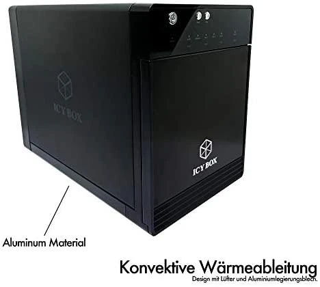 ICY BOX IB-3740-C31 USB 3.1 Type-C SINGLE korpusas, skirtas 4x2,5/3,5 colio SATA HDD / SSD diskams