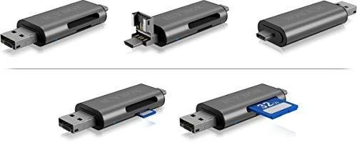 „Icy Box Raidsonic“ | Išorinis kortelių skaitytuvas su kelių USB jungčių jungtimi | Išorinis | „Micro SDHC“, „Micro SDXC“, „Micro SD 3.0 UHS-I SD, SDHC, SDXC, SD 2.0 UHS-I, MMC | išorinis