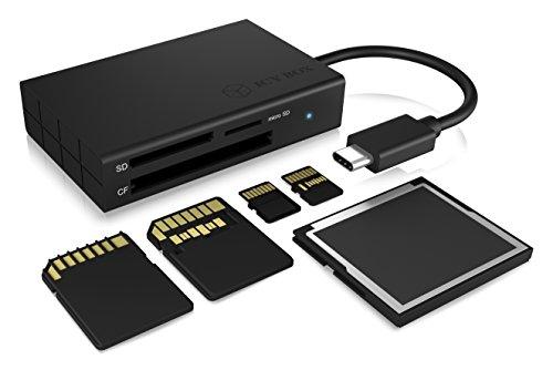 ICYBOX IB-CR401-C3 Icy Box Išorinis kelių kortelių skaitytuvas USB 3.0 Type-C, CF, SD, Micro SD