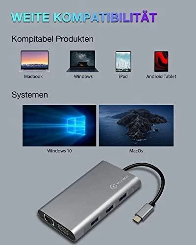 Icy Box IB-DK4040-CPD USB Type-C™ prijungimo stotis su dviem vaizdo sąsajomis | Raidsonic