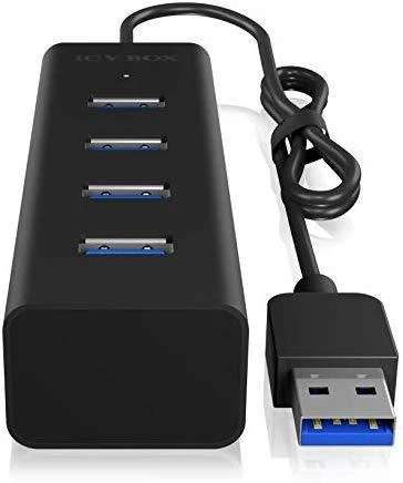 ICYBOX IB-HUB1409-U3 Icy Box 4x Port USB 3.0 Hub, Juodas
