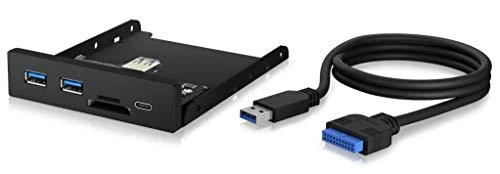 ICYBOX IB-HUB1417-i3 Icy Box 3x prievadas USB 3.0 Hub (2x USB 3.0, 1x USB Type-C), miniSD / SD kortelių skaitytuvas