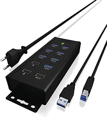 Šakotuvas Icy Box 7x Port USB 3.0 HUB ir 3 įkrovimo prievadai