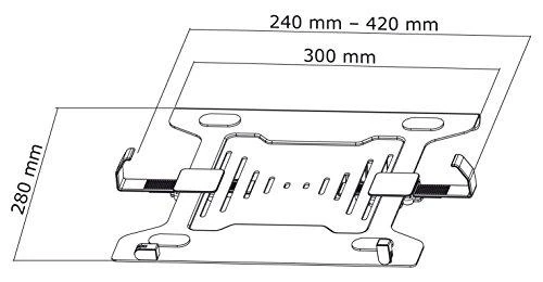 RaidSonic ICY BOX IB-MSA101-LH nešiojamojo kompiuterio laikiklis kaip monitoriaus stovų su VESA 75x75 / 100x100 palaikymu priedas