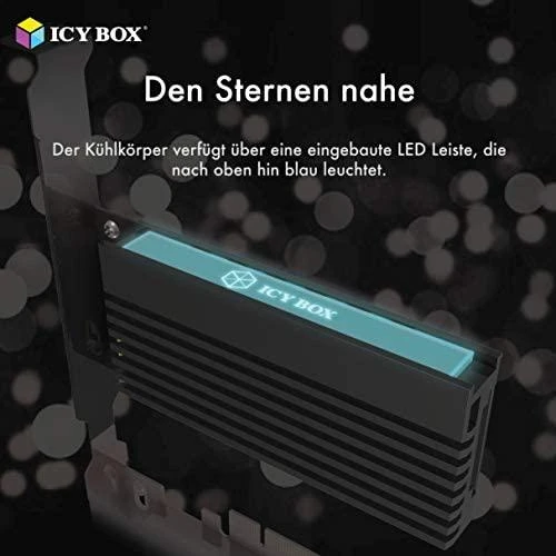 „Raidsonic“ | ICY BOX | PCIe plokštė su M.2 M-Key lizdu vienam M.2 NVMe SSD diskui