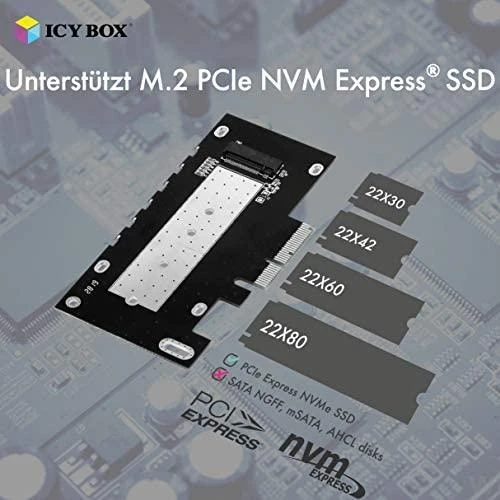 „Raidsonic“ | ICY BOX | PCIe plokštė su M.2 M-Key lizdu vienam M.2 NVMe SSD diskui