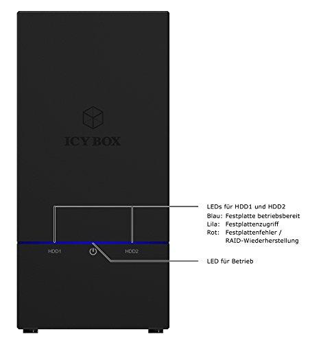 ICYBOX IB-RD3621U3 Icy Box išorinė RAID sistema, skirta 2x 3.5 SATA I/II/III SSD/HDD