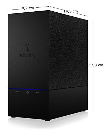 ICYBOX IB-RD3621U3 Icy Box išorinė RAID sistema, skirta 2x 3.5 SATA I/II/III SSD/HDD