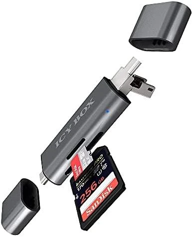 „Icy Box Raidsonic“ | Išorinis kortelių skaitytuvas su kelių USB jungčių jungtimi | Išorinis | „Micro SDHC“, „Micro SDXC“, „Micro SD 3.0 UHS-I SD, SDHC, SDXC, SD 2.0 UHS-I, MMC | išorinis