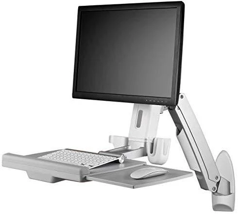 ICYBOX IB-MS600-W Icy Box Sieninis laikiklis iki 24 (61 cm) ekranui su pelė ir klaviatūros darbo vieta