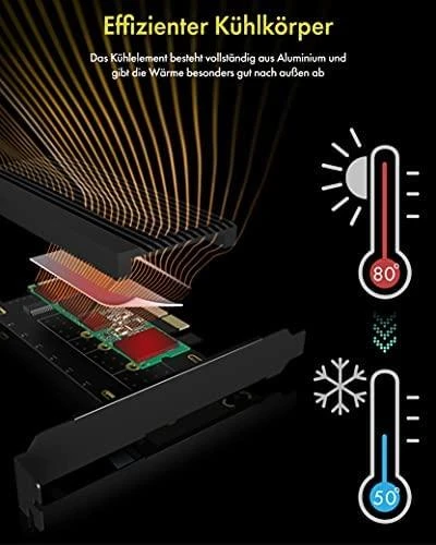Icy Box Raidsonic | 1x HDD/SSD keitiklis, skirtas PCIe x4 lizdui | IB-PCI208-HS | Judėja