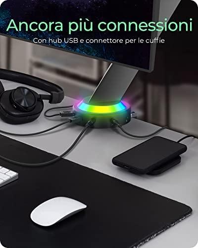 ICY BOX Laikiklis su USB HUB i RGB