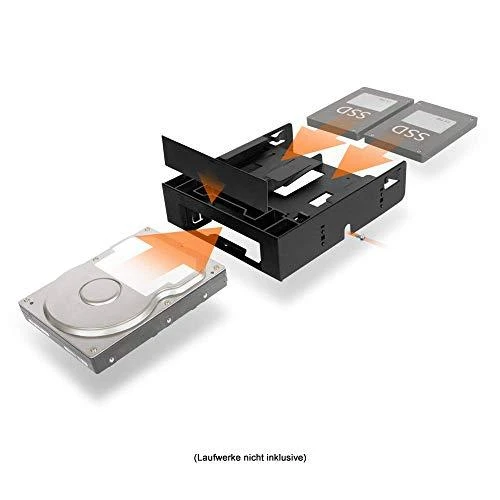 Icy Box Icy Dock Adapteris IcyDock 3,5" -> 5,25" + 2x6,3cm HDD / SSD 7-9,5 mm