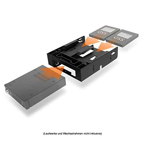 Icy Box Icy Dock Adapteris IcyDock 3,5" -> 5,25" + 2x6,3cm HDD / SSD 7-9,5 mm