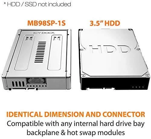 Icy Dock 3,5 colio SATA/SAS EZConvert Pro diskų korpusas (MB982IP-1S-1)