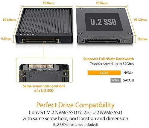 Carruzzo Icy Dock MB705M2P-B saugojimo diskų korpusas SSD korpusas Juoda M.2